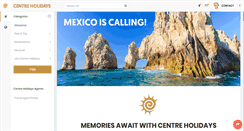 Desktop Screenshot of centreholidays.com
